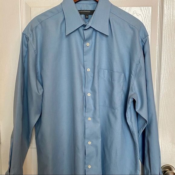 🌼4 for $20 Perry Ellis Portfolio No Iron Shirt L - Picture 4 of 8
